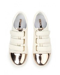 Женские белые кожаные кеды от LOST INK