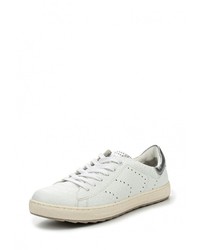 Женские белые кожаные кеды от Marco Tozzi