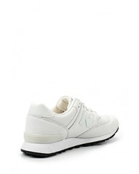 Женские белые кожаные кеды от New Balance