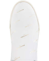 Мужские белые кожаные кеды от Balenciaga