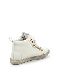 Женские белые кожаные кеды от Playgirl