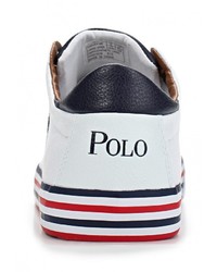 Мужские белые кожаные кеды от Polo Ralph Lauren