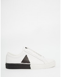 Мужские белые кожаные кеды от Religion