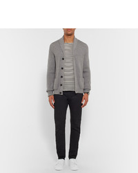 Мужские белые кожаные кеды от Moncler