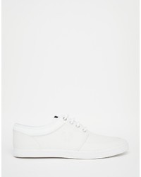 Мужские белые кожаные кеды от Fred Perry