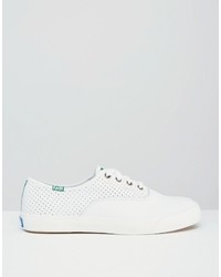 Женские белые кожаные кеды от Keds