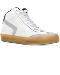 Мужские белые кожаные кеды от Leather Crown