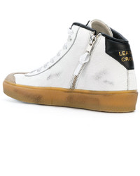 Мужские белые кожаные кеды от Leather Crown