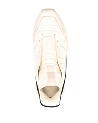 Мужские белые кожаные кроссовки от Rick Owens