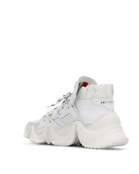 Мужские белые кожаные кроссовки от Philipp Plein
