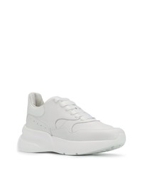 Мужские белые кожаные кроссовки от Alexander McQueen