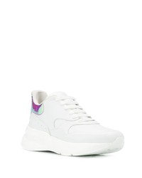 Мужские белые кожаные кроссовки от Alexander McQueen