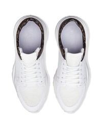 Мужские белые кожаные кроссовки от Fendi