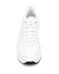 Мужские белые кожаные кроссовки от Bottega Veneta