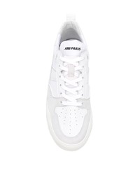 Мужские белые кожаные кроссовки от Ami Paris