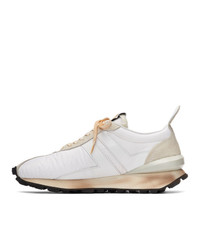 Мужские белые кожаные кроссовки от Lanvin