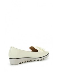 Женские белые кожаные лоферы от Catisa
