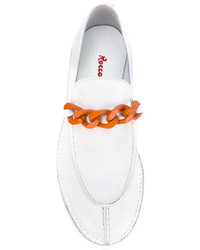 Женские белые кожаные лоферы от Rocco P.