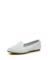 Женские белые кожаные лоферы от Destra