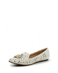 Женские белые кожаные лоферы от Dorothy Perkins