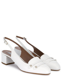 Женские белые кожаные лоферы от Tabitha Simmons