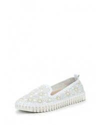 Женские белые кожаные лоферы от Instreet