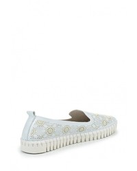 Женские белые кожаные лоферы от Instreet