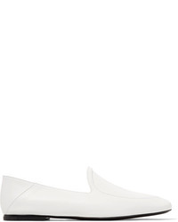 Женские белые кожаные лоферы от Jil Sander