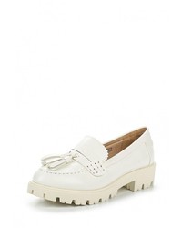 Женские белые кожаные лоферы от LOST INK