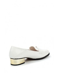 Женские белые кожаные лоферы от LOST INK