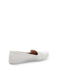 Женские белые кожаные лоферы от Moleca