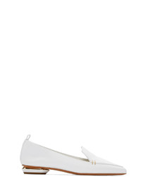 Женские белые кожаные лоферы от Nicholas Kirkwood