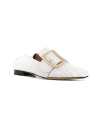 Женские белые кожаные лоферы от Bally