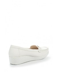 Женские белые кожаные лоферы от Stephan