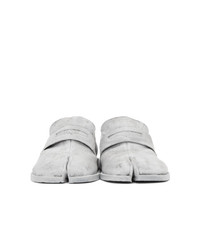 Мужские белые кожаные лоферы от Maison Margiela