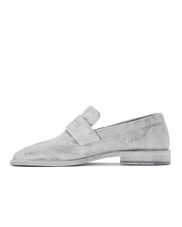 Мужские белые кожаные лоферы от Maison Margiela