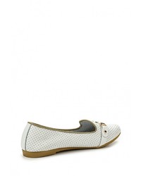 Женские белые кожаные лоферы от Zenden Comfort