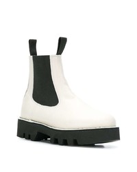 Женские белые кожаные массивные ботинки челси от Sofie D'hoore
