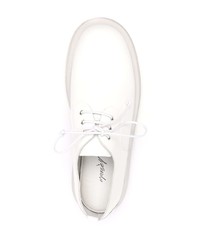 Белые кожаные массивные туфли дерби от Marsèll