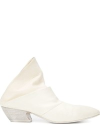 Белые кожаные массивные туфли от Marsèll