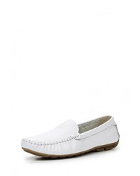 Мужские белые кожаные мокасины от Calipso