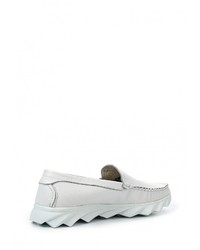 Мужские белые кожаные мокасины от Calipso