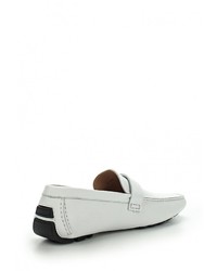 Мужские белые кожаные мокасины от Calvin Klein Collection
