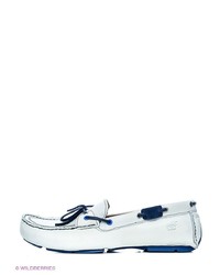 Мужские белые кожаные мокасины от El Tempo