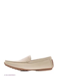 Мужские белые кожаные мокасины от El Tempo