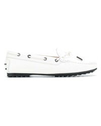 Женские белые кожаные мокасины от Tod's