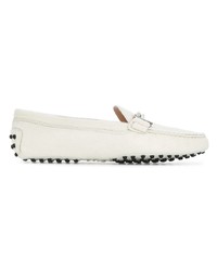 Женские белые кожаные мокасины от Tod's