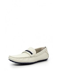 Мужские белые кожаные мокасины от Just Couture