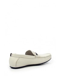 Мужские белые кожаные мокасины от Just Couture