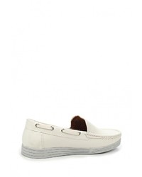 Мужские белые кожаные мокасины от Niweile